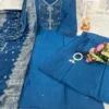 Viscose Silk Embroidered Kurti Set with Banarasi Dupatta - Image 12