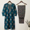 Wholesale Jaipuri Discharge Print Cotton Kurti Pant Set (Sizes S–4XL) – Pocket Kurti & Miyani Comfort Fit Trouser - Image 12