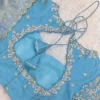 Wholesale Pure Organza Silk Saree with Zardozi Work Raw Silk Blouse | Scallop Cutwork Border Saree Manufacturer - Image 12