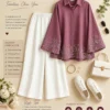 Women's Designer Embroidered Shirt with Stretchable Palazzo Set - Image 20