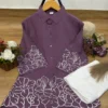 Women's Designer Embroidered Shirt with Stretchable Palazzo Set - Image 8