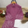 Women's Designer Embroidered Shirt with Stretchable Palazzo Set - Image 9