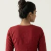 Women’s Readymade Pure Cotton Blouse | Short Sleeve Front Open Saree Crop Top Blouse