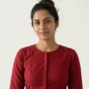 Women’s Readymade Pure Cotton Blouse | Short Sleeve Front Open Saree Crop Top Blouse - Image 2